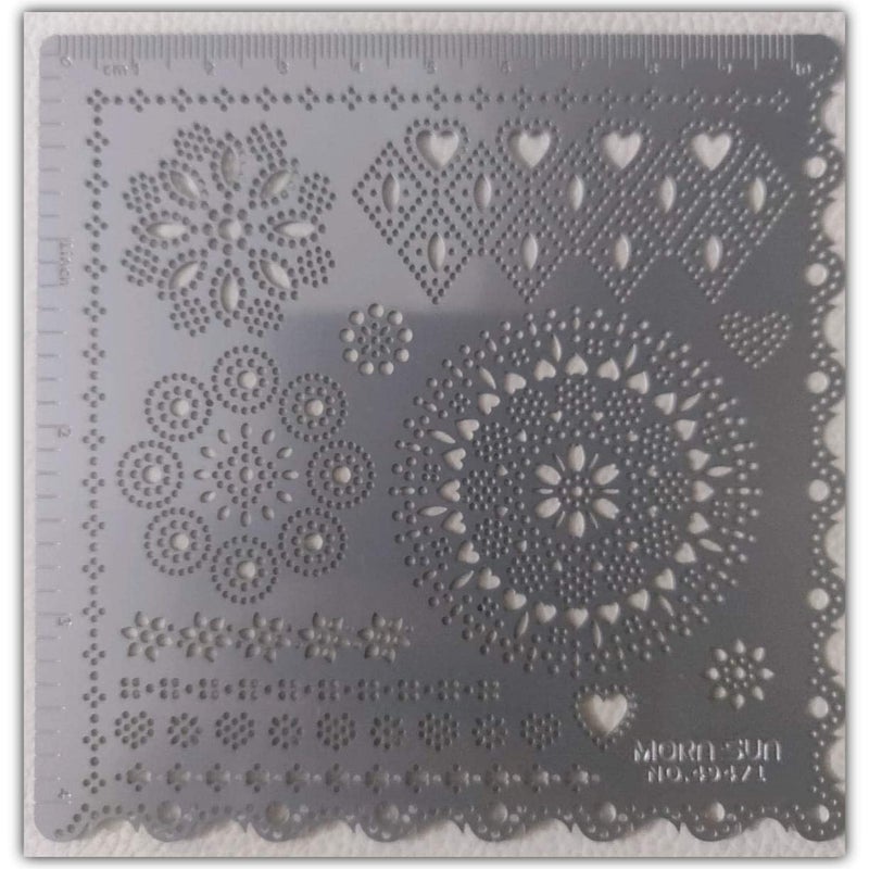 Eoast MornSun Parchment Craft Kit Stencils and Tools 3 pcs Set for Embossing Pricking and Cutting Along with Stencil Design Vary - Image 2