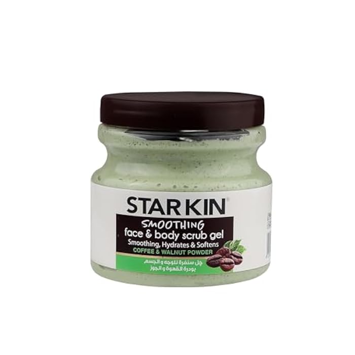 Starkin Smoothing Face & Body Scrub Gel, Coffee & Walnut Powder, 300g