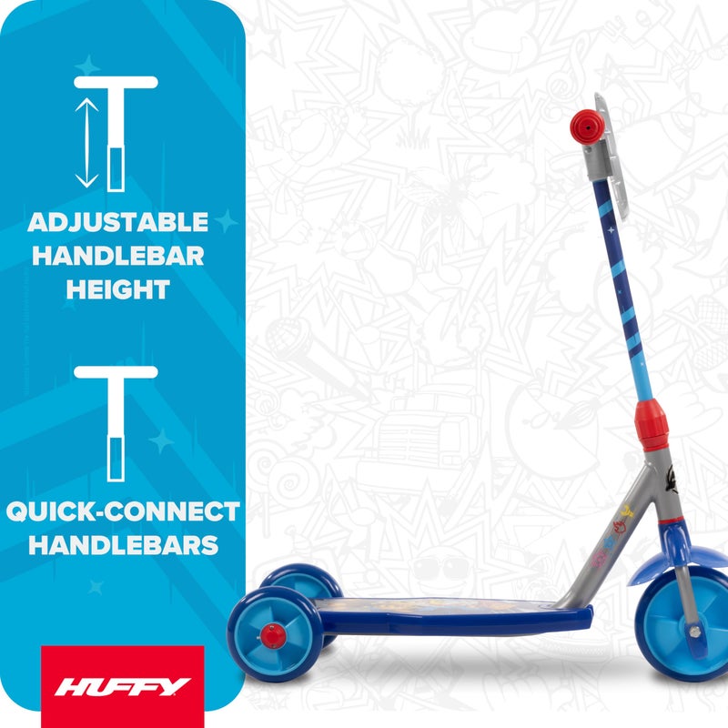 Huffy Paw Patrol Toddler 3-Wheel Scooter for Toddlers, Lights Up with 42 Multi-Color LEDs, Stable Wide Deck Kick Scooter, Ages 3+, Max Weight 60lbs, Beginner Riders, Paw Patrol Graphics - Image 3