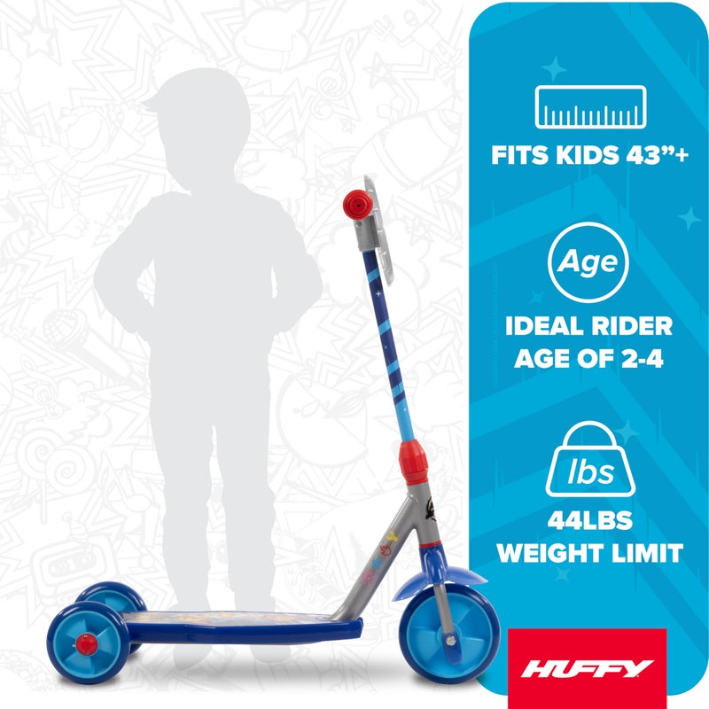 Huffy Paw Patrol Toddler 3-Wheel Scooter for Toddlers, Lights Up with 42 Multi-Color LEDs, Stable Wide Deck Kick Scooter, Ages 3+, Max Weight 60lbs, Beginner Riders, Paw Patrol Graphics - Image 5