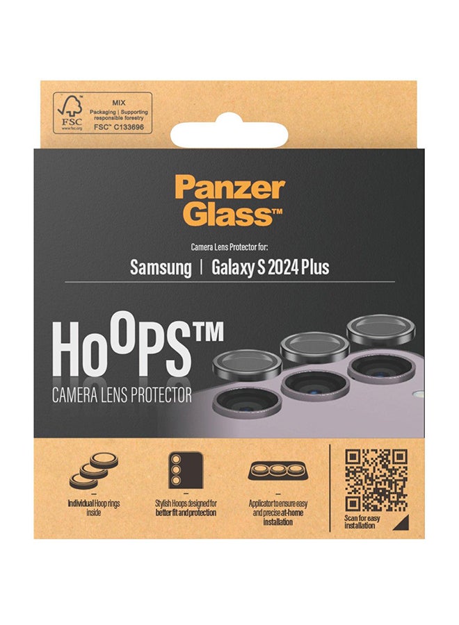 Panzerglass Hoops واقي عدسة الكاميرا لهاتف سامسونج S24 بلس، أسود