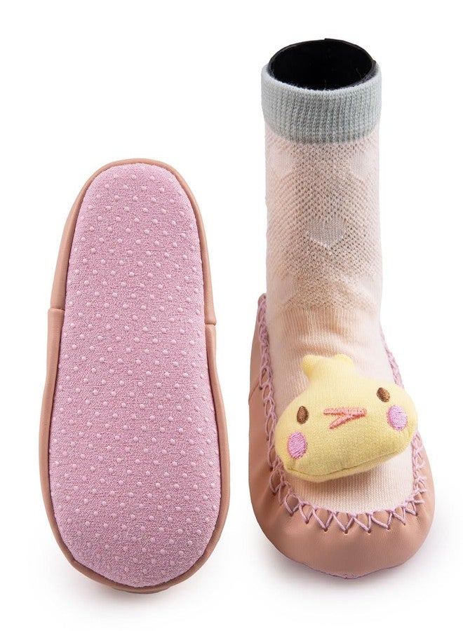 جوارب أطفال ريتشمن للجنسين، جوارب قطنية مانعة للانزلاق، أحذية للأطفال الرضع من الجنسين، جوارب قصيرة محبوكة للكاحل، جوارب عادية تتحول إلى حذاء (وردي 13) - Image 4