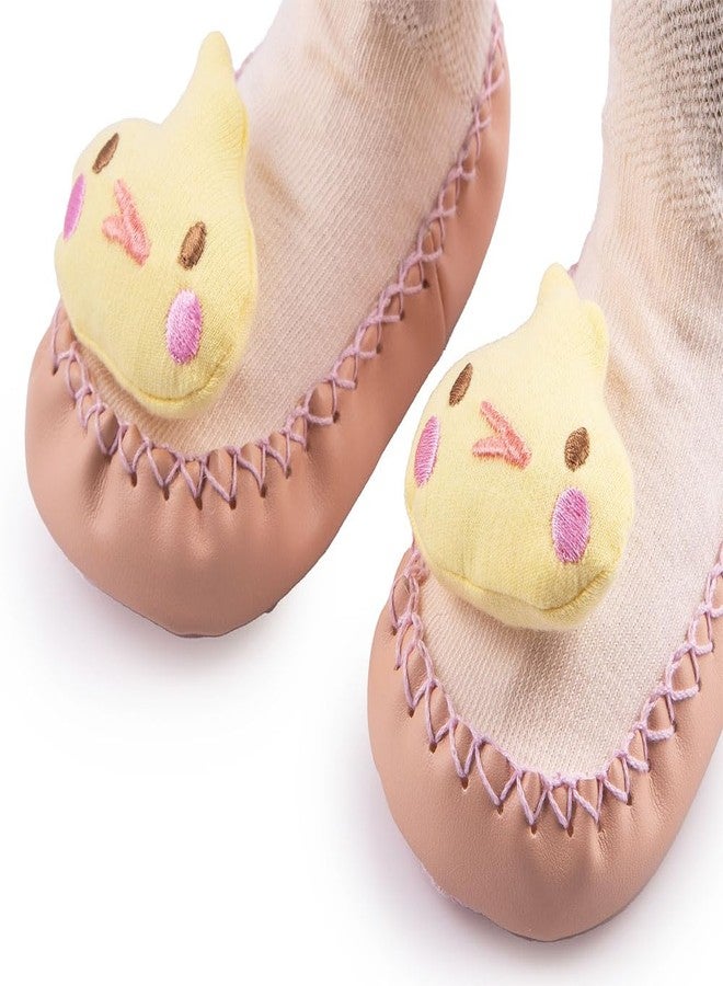 جوارب أطفال ريتشمن للجنسين، جوارب قطنية مانعة للانزلاق، أحذية للأطفال الرضع من الجنسين، جوارب قصيرة محبوكة للكاحل، جوارب عادية تتحول إلى حذاء (وردي 13) - Image 3