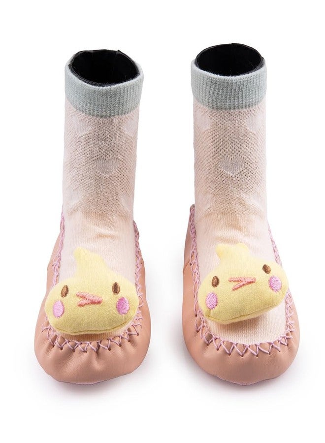 جوارب أطفال ريتشمن للجنسين، جوارب قطنية مانعة للانزلاق، أحذية للأطفال الرضع من الجنسين، جوارب قصيرة محبوكة للكاحل، جوارب عادية تتحول إلى حذاء (وردي 13) - Image 2