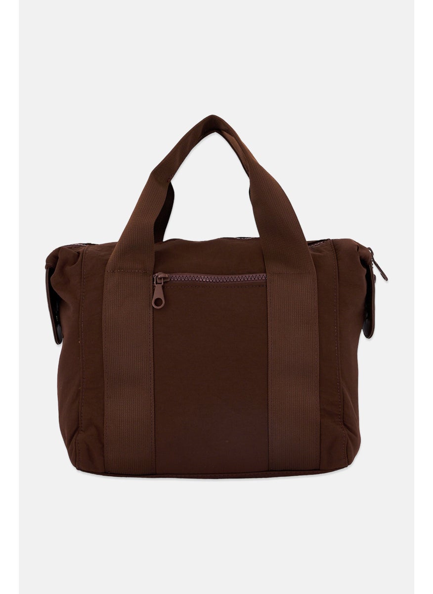 Danskin Women Brand Logo Cross Body Bag With Mini Pouch 36 L x 12 W x 25 H cm, Brown  - Image 3
