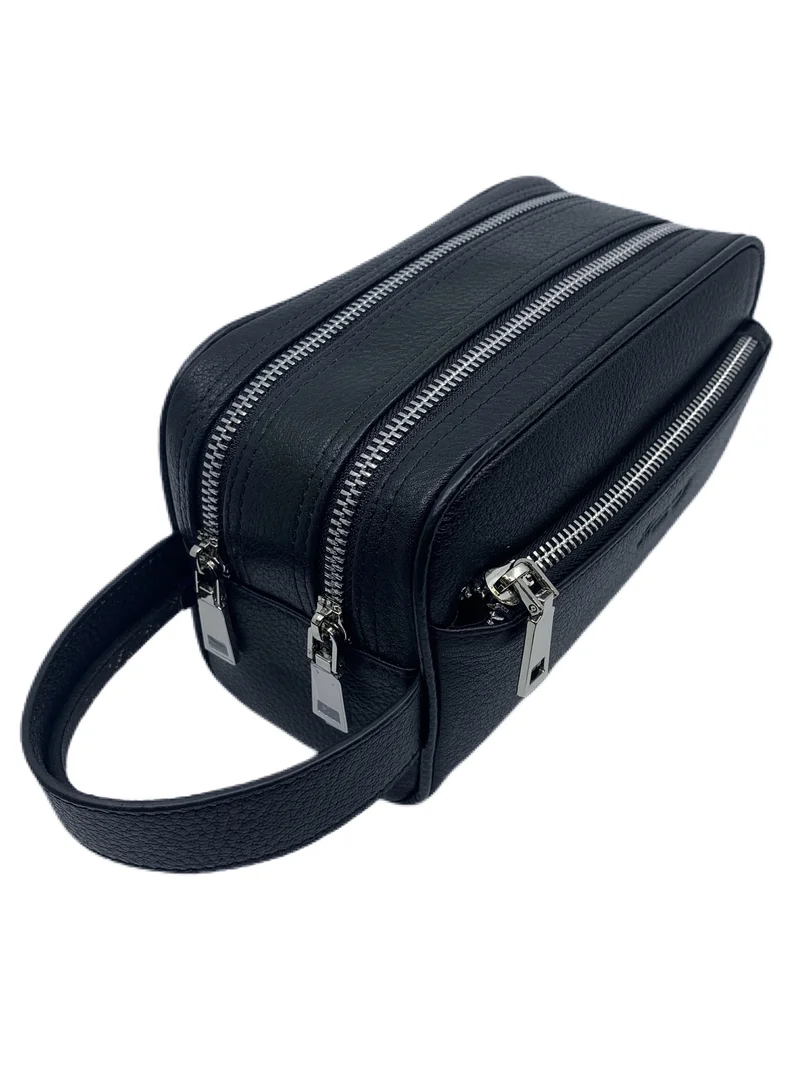 Classic Milano Classic Milano Leather Travel Toiletry Bag, Hand Bag, and Clutch Bag for Men and Women – Waterproof Travel Organizer, Spacious Cosmetic Case & Dopp Kit for Shaving, Makeup & Grooming Essentials