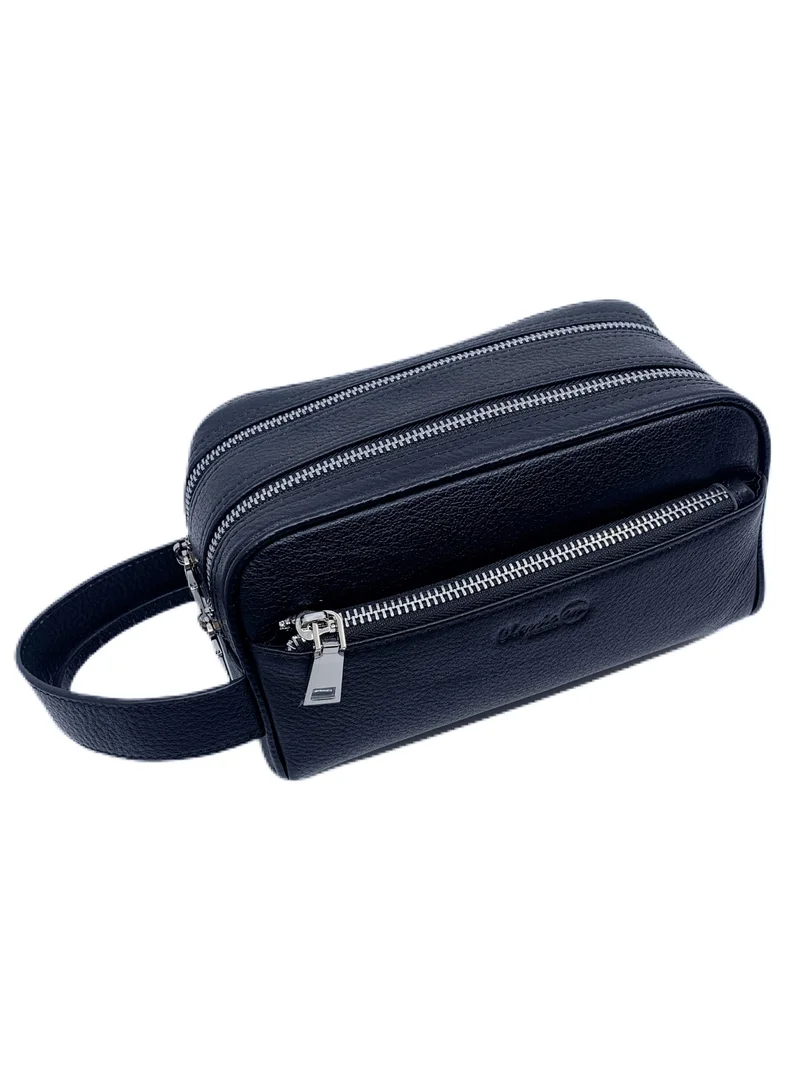 Classic Milano Classic Milano Leather Travel Toiletry Bag, Hand Bag, and Clutch Bag for Men and Women – Waterproof Travel Organizer, Spacious Cosmetic Case & Dopp Kit for Shaving, Makeup & Grooming Essentials