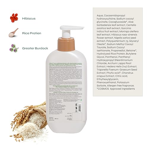 Tikitoro Teens Conditioning Shampoo 100% Vegan with Hibiscus, Rice Protein, Greater Burdock Extract, Cleanses, Strengthens & Softens Hairs, (Age: 11+) (300ml x 1) - Image 2