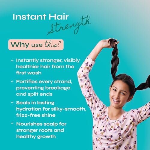 Tikitoro Teens Conditioning Shampoo 100% Vegan with Hibiscus, Rice Protein, Greater Burdock Extract, Cleanses, Strengthens & Softens Hairs, (Age: 11+) (300ml x 1) - Image 3