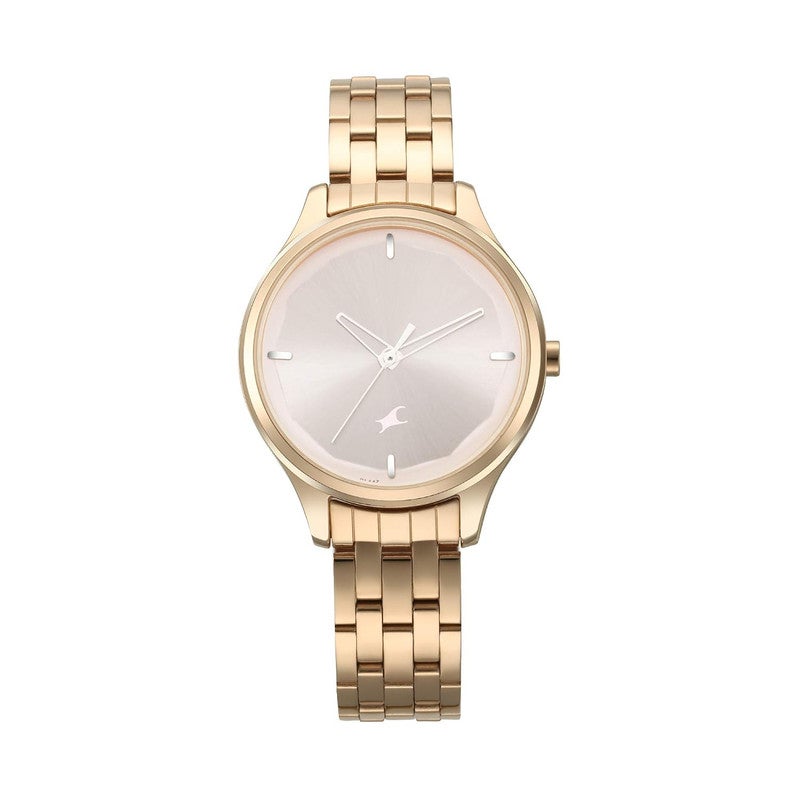 Fastrack Stunners Women's Quartz Analog | Glamorous Rose Pink Dial with Premium Rose Gold Metal Strap | Elegant Minimalist Design - 6248WM01 - Image 2
