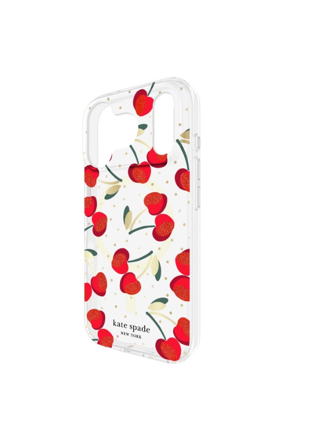 Kate Spade Case w/ Magsafe for Apple iPhone 17 Pro 6.3" | 12-Ft Drop Protection w/ Anti-Scratch Anti Yellowing Coating, Raised Edges, Fashion Case, Wireless Charging - Cherry Dot - Image 4