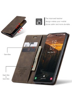 CaseMe For Samsung Galaxy S24 FE Cover, Soft PU Leather Shockproof Mobile Phone Wallet Case, Full Body Protective Flip Cover Magnetic Adsorption Back Cover  - Image 2