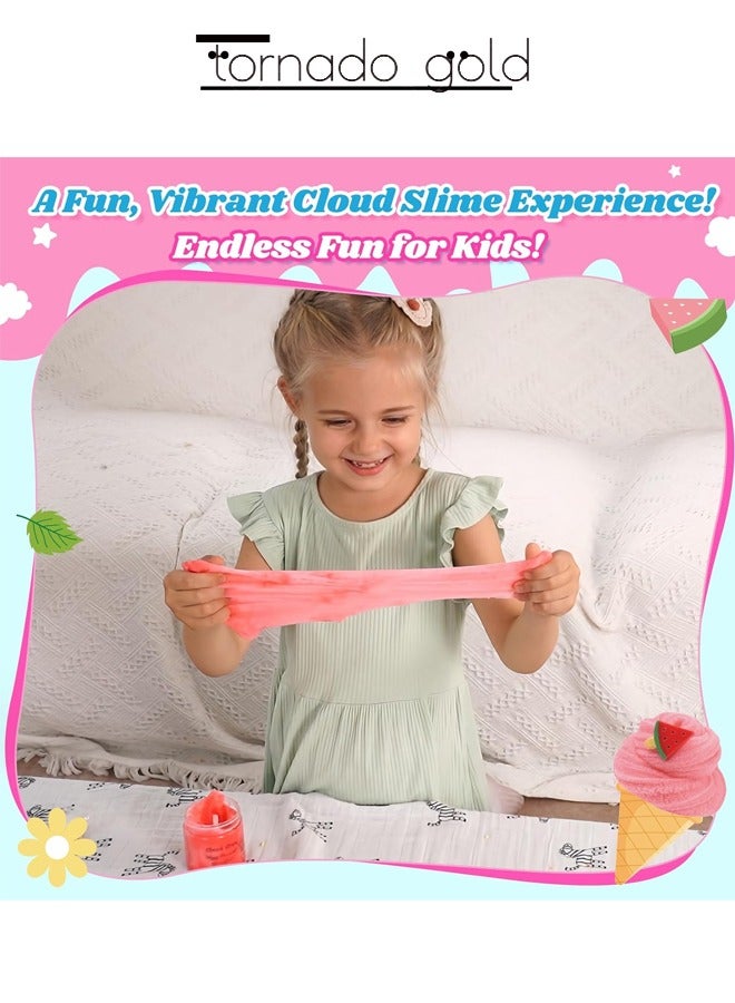 تورنيدو جولد الزبدة الوحل 12 قطعة من الطين الملون DIY مجموعة مثالية للحفلات العطرية طرية ناعمة غير لاصقة تخفيف الضغط الهدايا الوحل للأولاد والبنات - Image 3