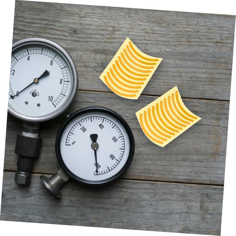 60Pcs Adhesive Reflective Pressure Gauge Stickers UV Protected For Easy Reading Safety - Image 5
