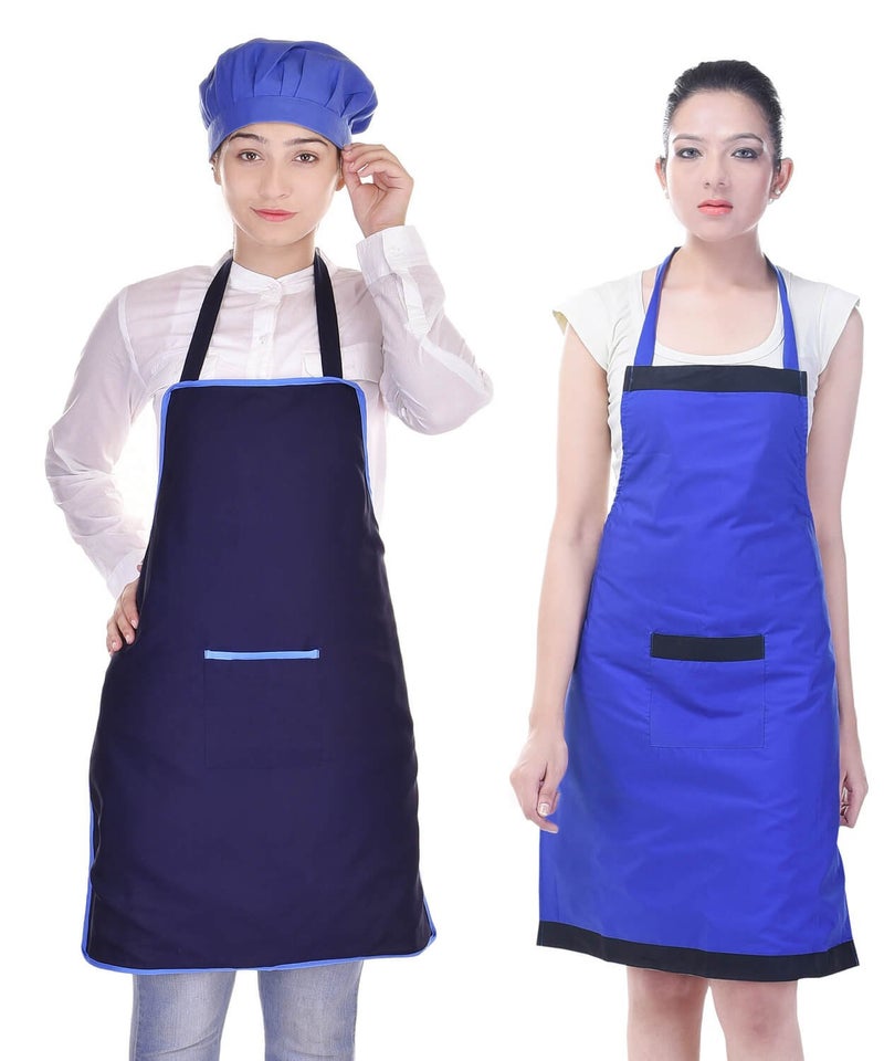 Switchon Blue Waterproof kitchen Cooking Multipurpose 2 Apron 1 cap - Image 1