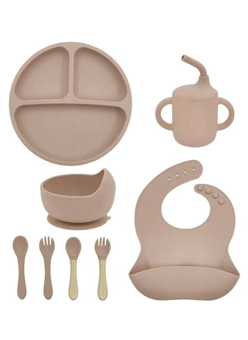 Generic Silicone Baby Cutlery Set - Complete 8 Pieces 