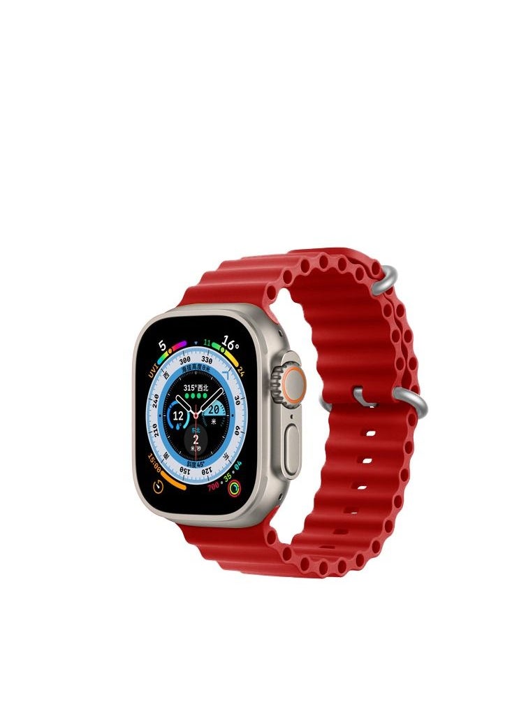 GULFLINK - Adjustable Loop Sport Fluoroelastomer Breathable Watch Band for Apple Watch 38/40/41mm Red - Image 1