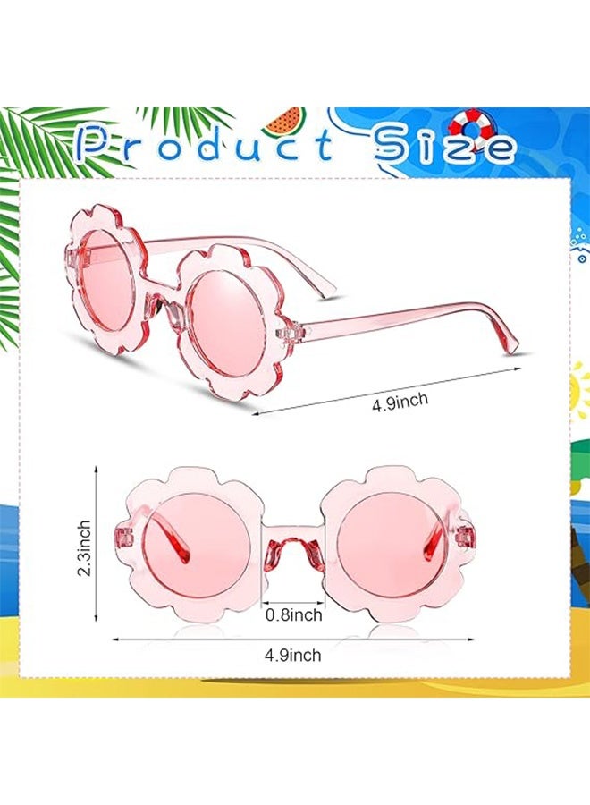 كوانتوم طقم نظارات شمسية للأطفال من 3 قطع بتصميم زهور، نظارات شمسية خارجية، نظارات أطفال أنيقة لحمام السباحة والشاطئ. - Image 2