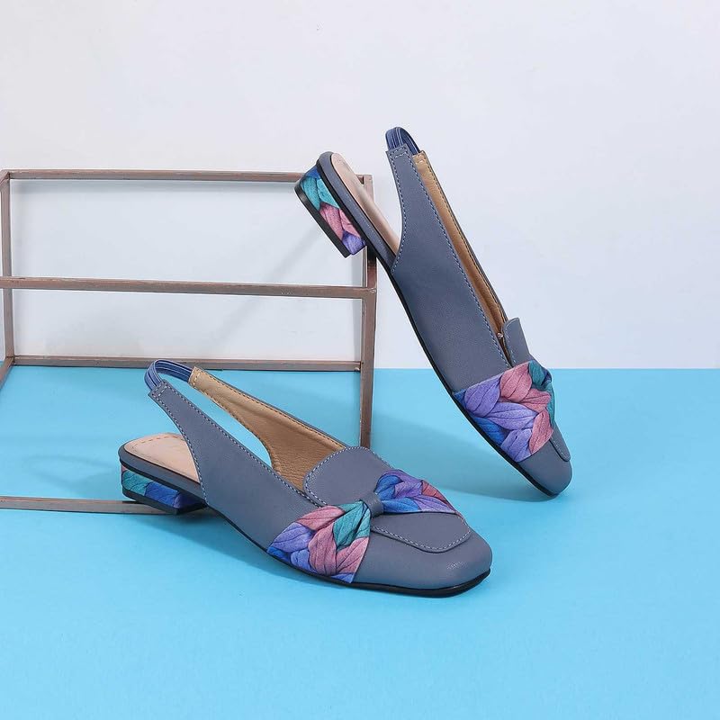 Metro Women Blue Synthetic Leather Mules UK/6 EU/39 (31-252) - Image 2