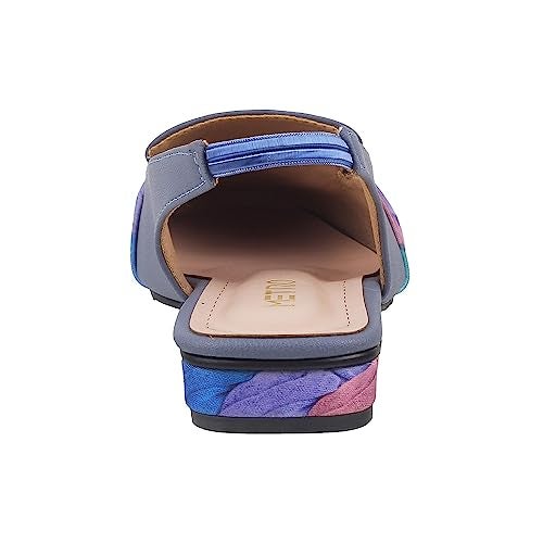 Metro Women Blue Synthetic Leather Mules UK/6 EU/39 (31-252) - Image 4