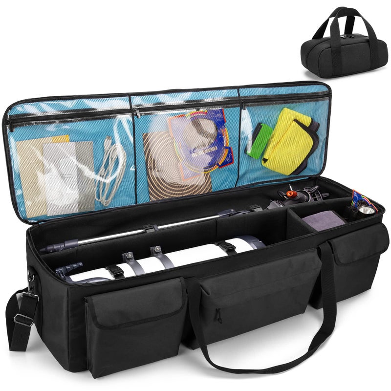 samdew Large Telescope Travel Bag, 40.8" Telescope Soft Case Bonus Accessory Bag & Dividers, Astronomical Telescope Carry Bag with Optical Tube & Tripod Buckles, Compatible with Celestron Telescope - Image 1