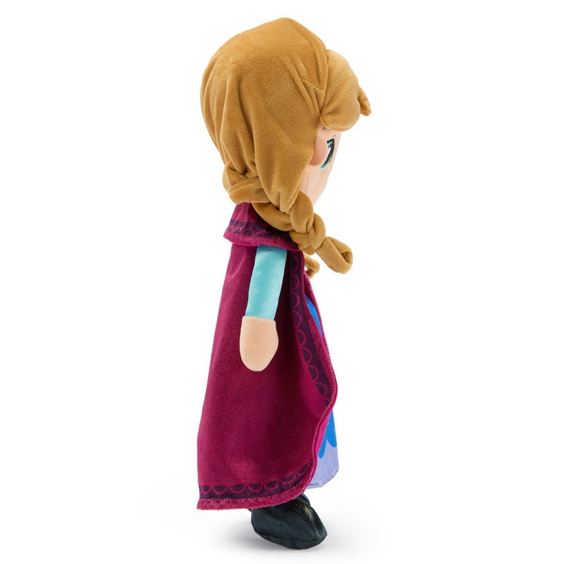 Disney Store Official Anna Plush Doll - 14 Inch Disney Plush with Velour Cape with Decorative Printed Filigree & Foam Clasp, Satin Dress, Boots & Embroidered Features - Frozen Toys for Girls - Image 4
