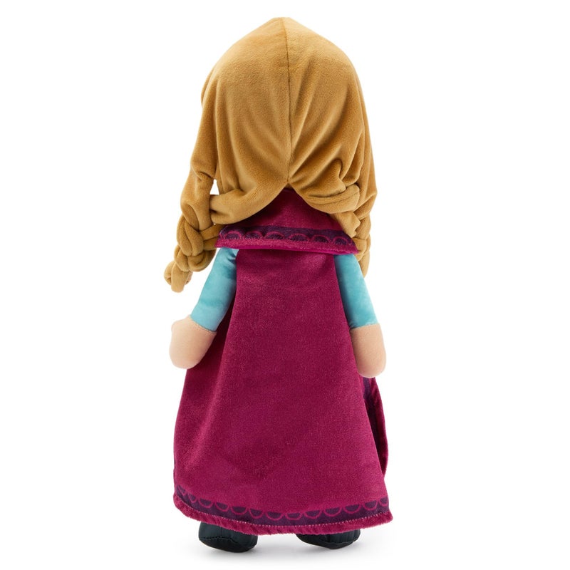 Disney Store Official Anna Plush Doll - 14 Inch Disney Plush with Velour Cape with Decorative Printed Filigree & Foam Clasp, Satin Dress, Boots & Embroidered Features - Frozen Toys for Girls - Image 5
