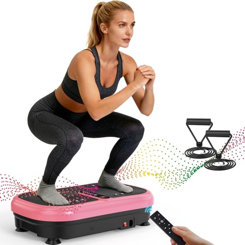 AXV Vibration Plate Fitness Platform Exercise Machine Vibrating Shaking Full Body Shaker Workout Vibrate Stand Shake Board Sport Gym for Weight Loss Fat Burner for Women Men - Image 1