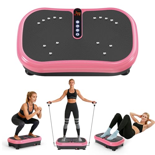 AXV Vibration Plate Fitness Platform Exercise Machine Vibrating Shaking Full Body Shaker Workout Vibrate Stand Shake Board Sport Gym for Weight Loss Fat Burner for Women Men - Image 2