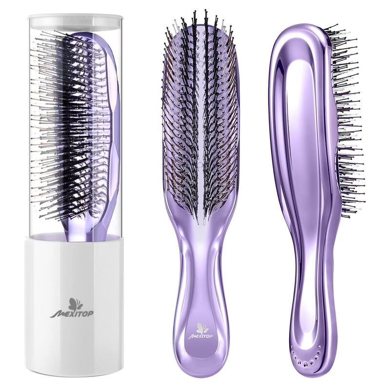 FERNIDA Detangling Brush for Women Girls  Detangler Hair Brush for Straight Long Wet Dry Hair 572 Soft Bristles Scalp Brush Purple