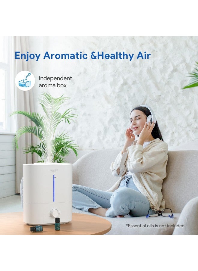ASAKUKI ASAKUKI Humidifiers for Bedroom Large Room, 4L Top Fill Cool Mist Humidifiers for Home, Baby Nursery & Plants, Quiet Room Humidifier with Diffuser, Night Light, Auto Shut Off, Easy Clean, 40H Runtime  - Image 4
