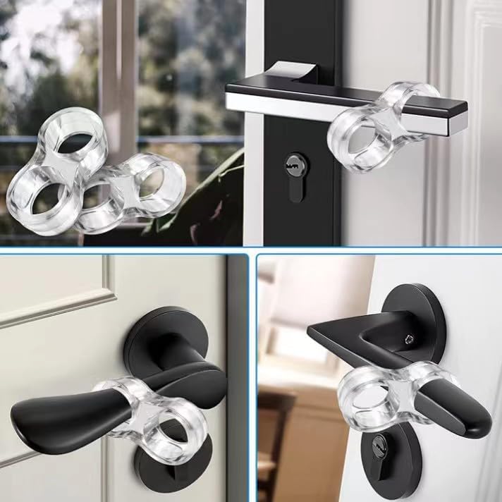 10 Pcs Transparent Silicone Door Stopper, Noise Canceling Wall Protector, Easy to Install, Modern Style - Image 2