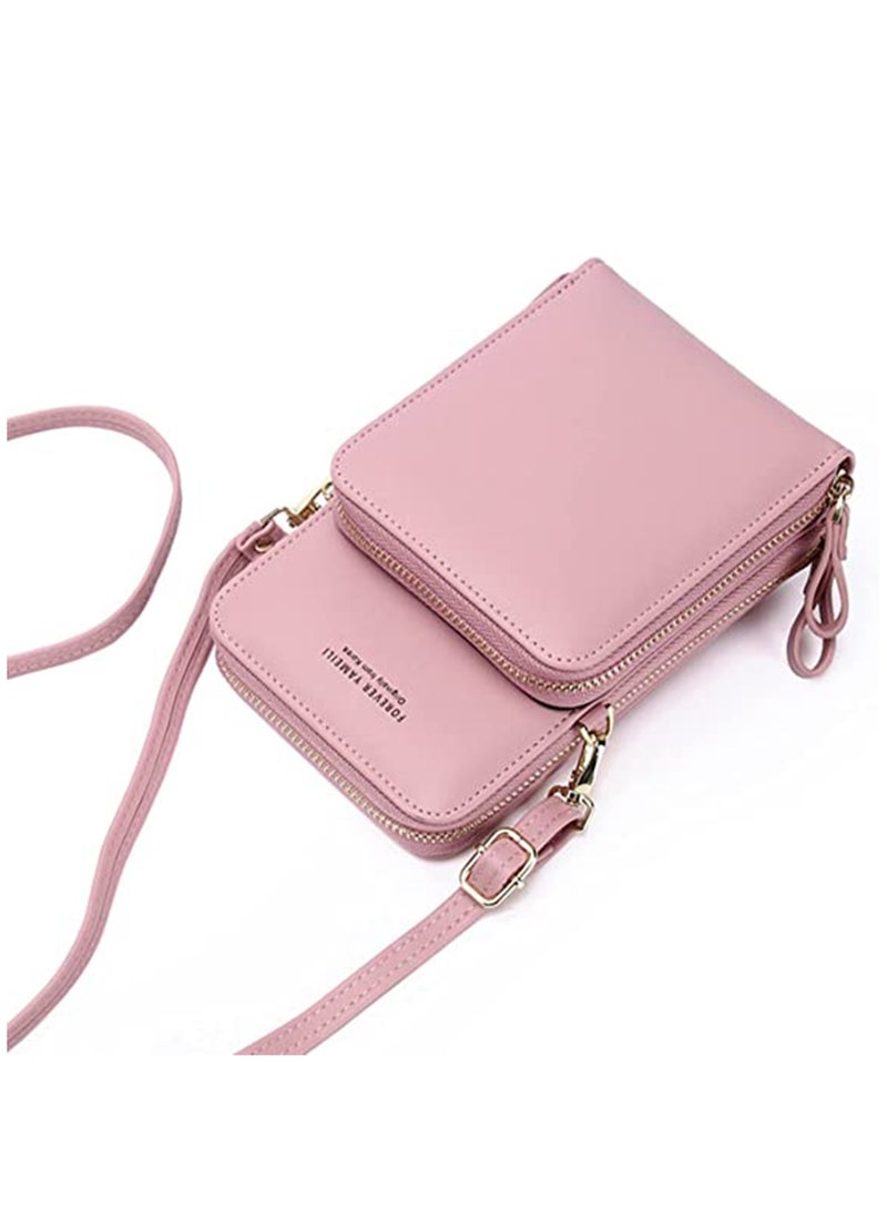 Zikra Crossbody Phone Bag for Women, Purse Mobile Small Cell Money Wallet Handbag Shoulder With 2 Layer Zippers, Adjustable Detachable Strap, Card Slots - Image 2