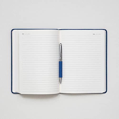 REGAL Vibrant A-5 Faux Leather Hardbound Notebook Diary with Stylish Expandable Pocket, 272 pages, 80 gsm (Classic Blue) - Image 5