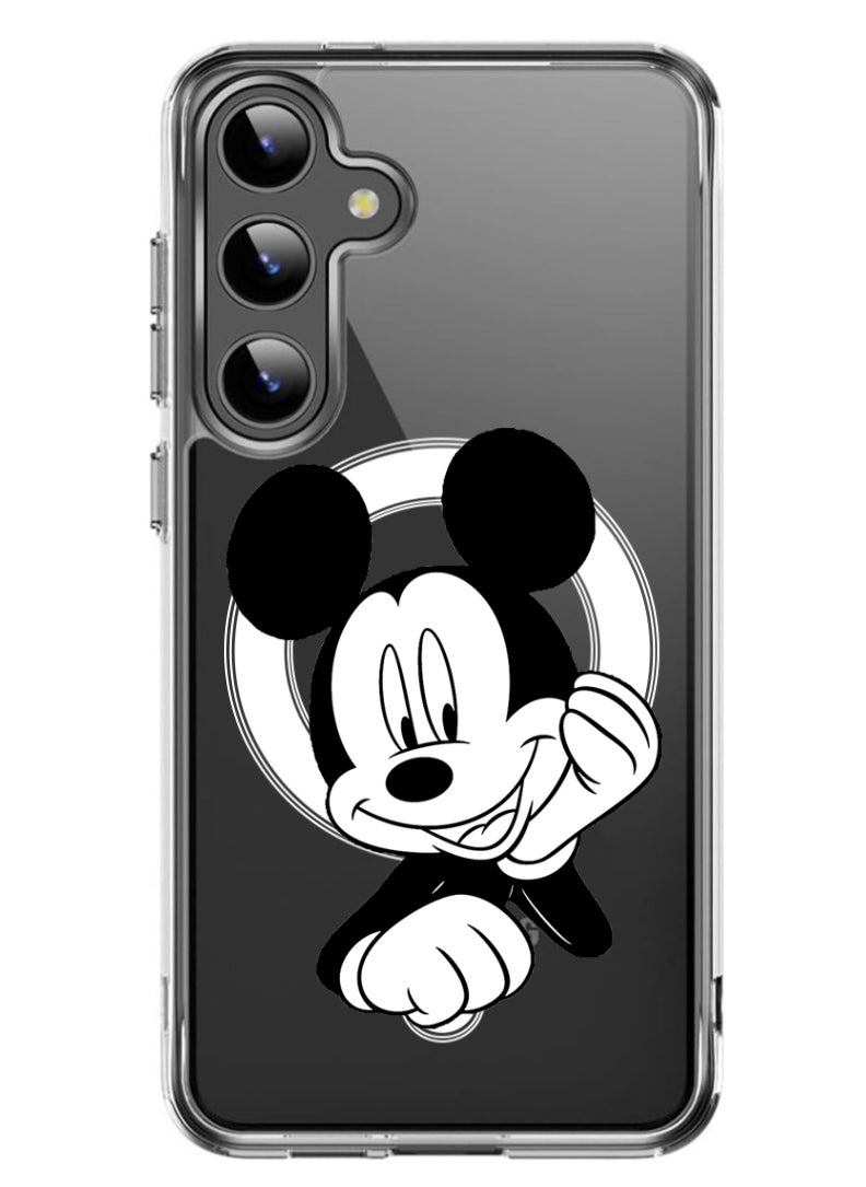 Theodor - Magnetic Case for Samsung Galaxy S24 Plus 6.7-inch Compatible with MagSafe Wireless Charging, Shockproof Phone Bumper Cover Mickey - Image 1