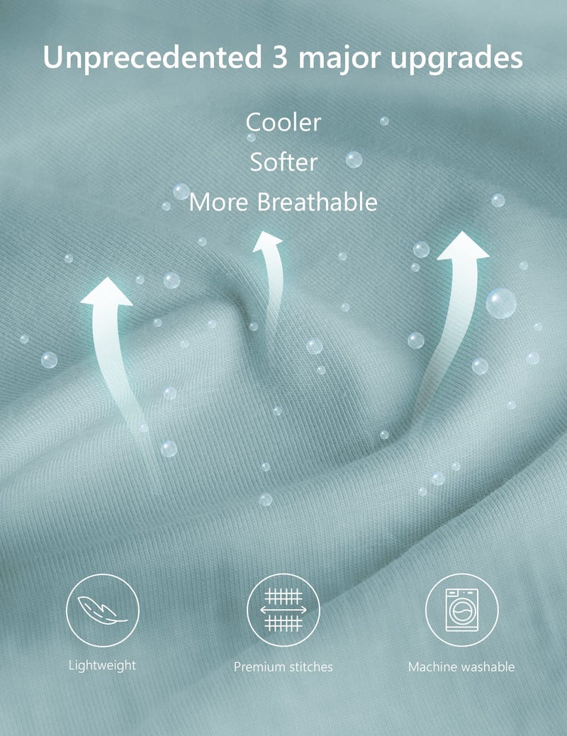 Meiz Pregnancy Pillow, Cooling Pregnancy Pillows for Sleeping, Maternity Pillow for Pregnant Women, Pregnancy Body Pillow with Cooling Jersey Cover, Green - Image 2
