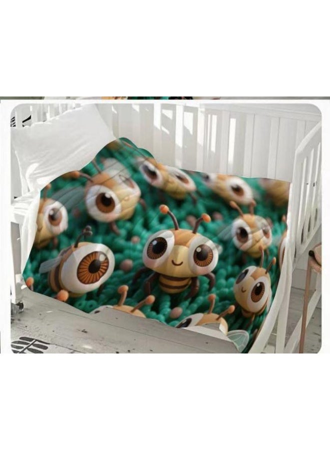 عام بطانية رقيقة من الفانيلا الكرتونية للأطفال والرضع (دافئة ومريحة، ومناسبة للنوم والألعاب) 70 سم * 100 سم - 719 - Image 2