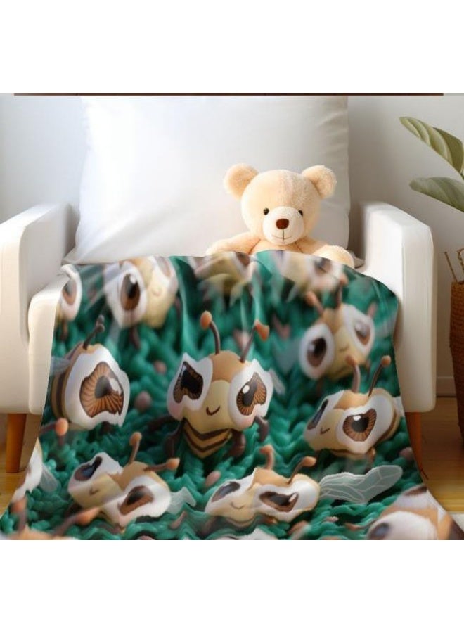 عام بطانية رقيقة من الفانيلا الكرتونية للأطفال والرضع (دافئة ومريحة، ومناسبة للنوم والألعاب) 70 سم * 100 سم - 719 - Image 3