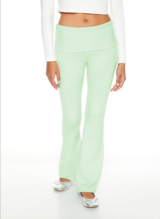 FOREVER 21 Sweater-Knit High-Rise Flare Pants - Image 2