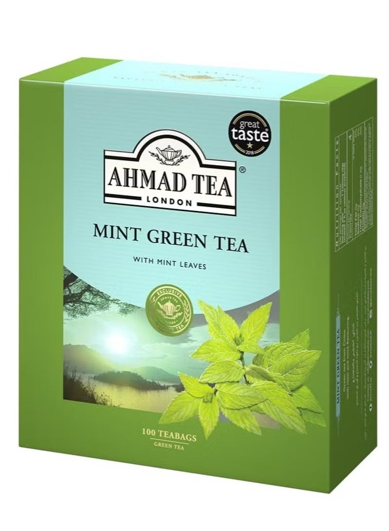 Ahmad Tea Green Tea With Mint 100 bags - Image 2
