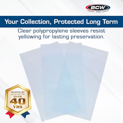 BCW Resealable Graded Card Sleeves - 100 Pack | Clear Polypropylene Protection for PSA, Beckett & More | Acid-Free, Archival Quality | Fits Trading, Sports and Collectible Cards - Image 2