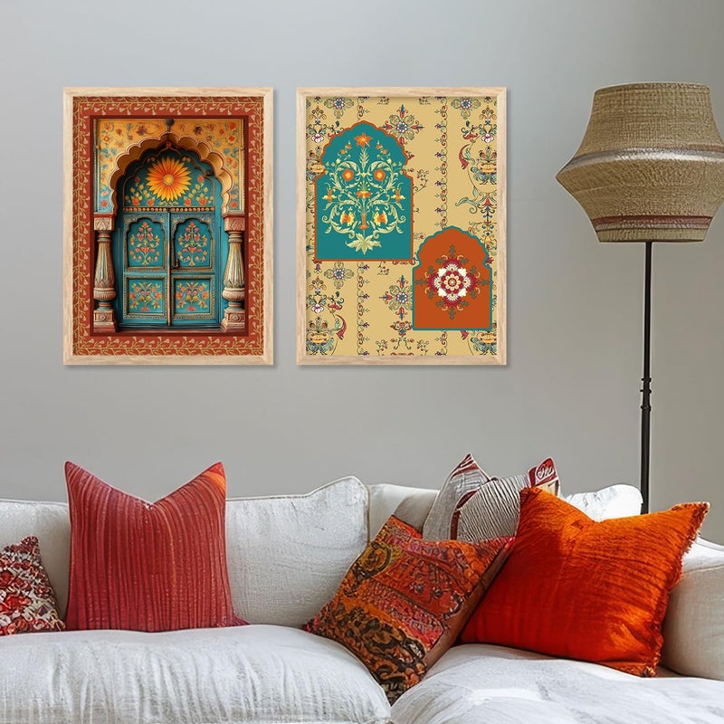 Kotart Traditional Indian Wall Art Paintings for Living Room Framed Wall Painting for Home Room Bedroom Office Wall Dcor Paintings For Home Decoration Wall Poster With frames Painting for Wall Decoration Art 2 10x13 inch Framed - Image 5