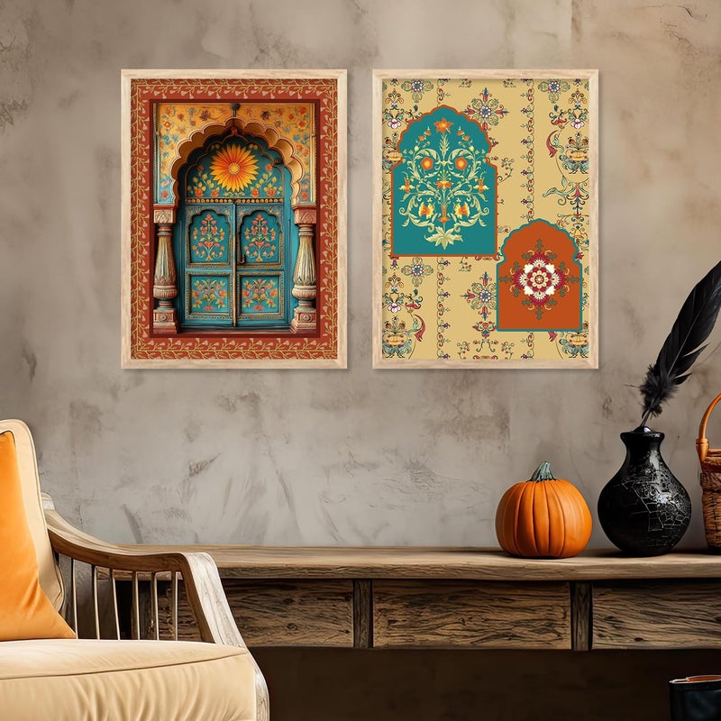Kotart Traditional Indian Wall Art Paintings for Living Room Framed Wall Painting for Home Room Bedroom Office Wall Dcor Paintings For Home Decoration Wall Poster With frames Painting for Wall Decoration Art 2 10x13 inch Framed - Image 4