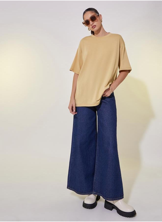 Take Two Shell Graphic Print Oversized T-Shirt with Dropped Shoulder  - Image 3