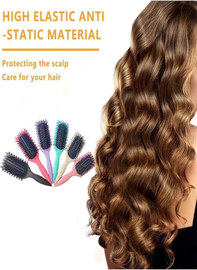 BUPY - 2024 New Curly Hair Brush, Bounce Curl Define Styling Brush, Wet Dry Detangler Hair Brush,The Essential Tool For Shaping And Styling Your Curls, Achieve Perfectly Defined Curls (Pink) - Image 1