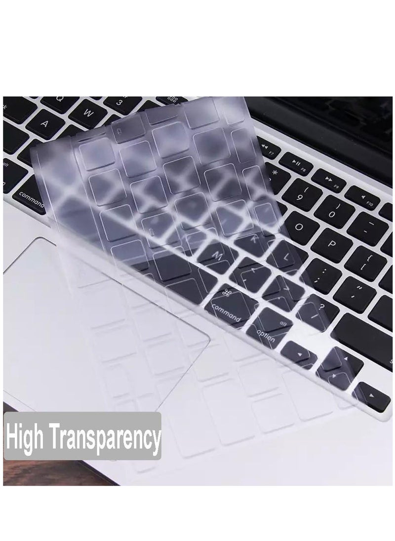 Generic - US Keyboard Keycaps Keys Full Set of US Replacement Keycaps for MacBook Pro 13" 15" A1425 A1502 A1398 2012-2015 Year for MacBook Air 13" A1369/A1466 2011-2017 Year Clear - Image 1
