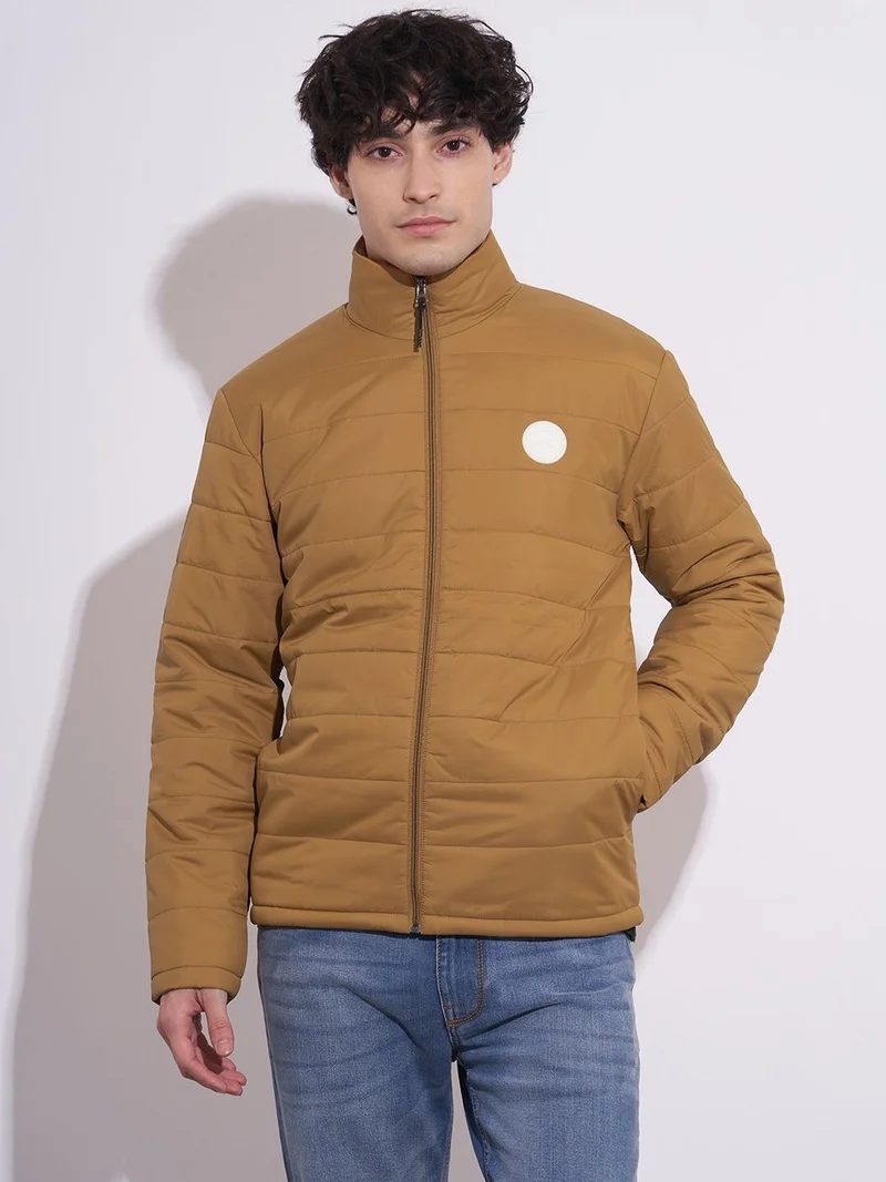 Being Human Mock Collar Long Sleeves Quilted Jacket