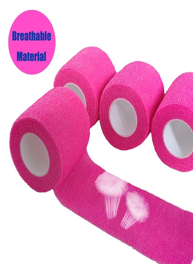Erewa 6 Pack 2 Inches Self Adhesive Wrap Bandage Self Adherent Cohesive Bandage Tape Stretch Vet Wrap Breathable Athletic Tape for Sports, Wrist, Ankle（Pink） - Image 3