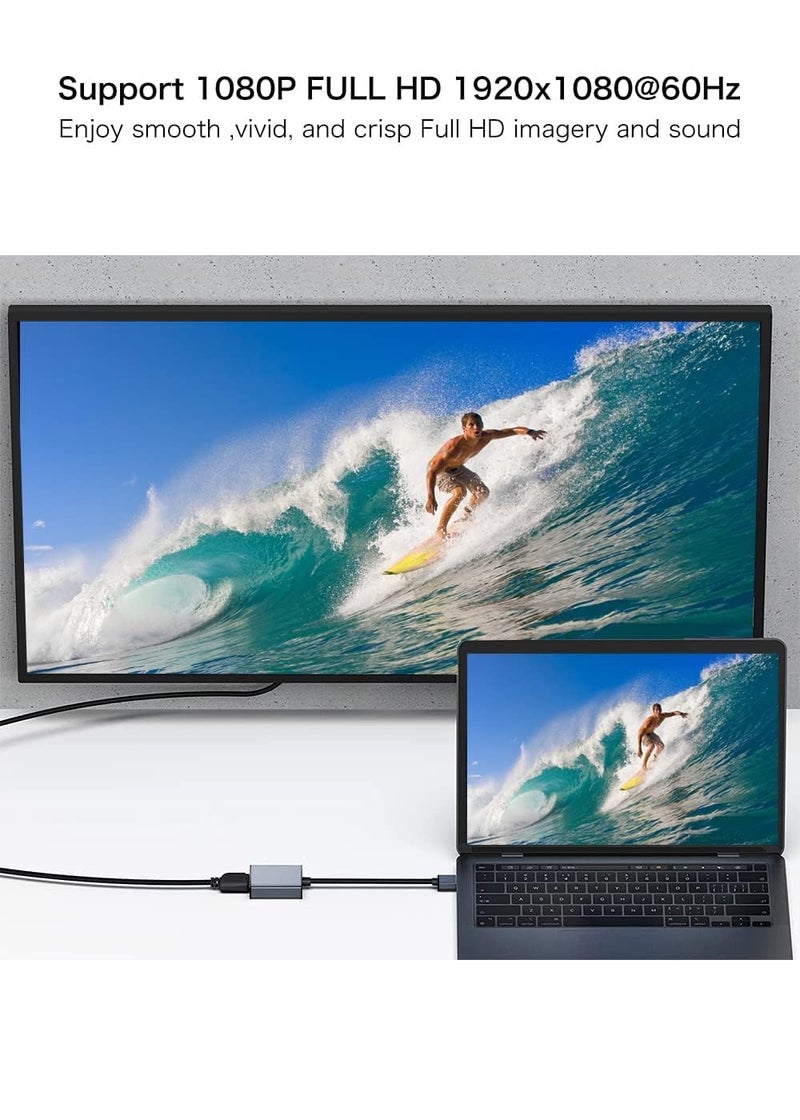 DooBuy USB to HDMI Adapter, USB 3.0/2.0 to HDMI for Multiple Monitors 1080P Compatible with Windows XP/7/8/10/11 (Grey) - Image 5