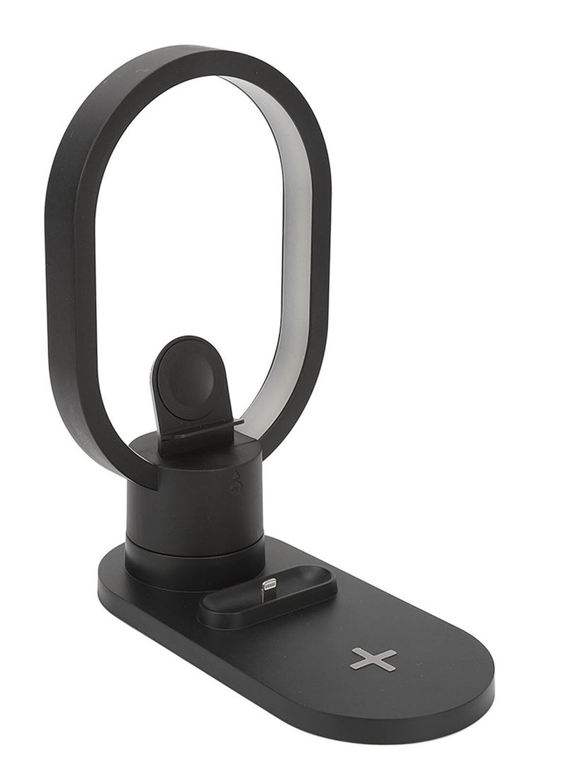 Multifunction 4 in 1 LED Fast Wireless Charger With Bedside Table Night Light With USB Port Support With Touch Control Table Lamp For Reading Bedroom Living Room And Offices